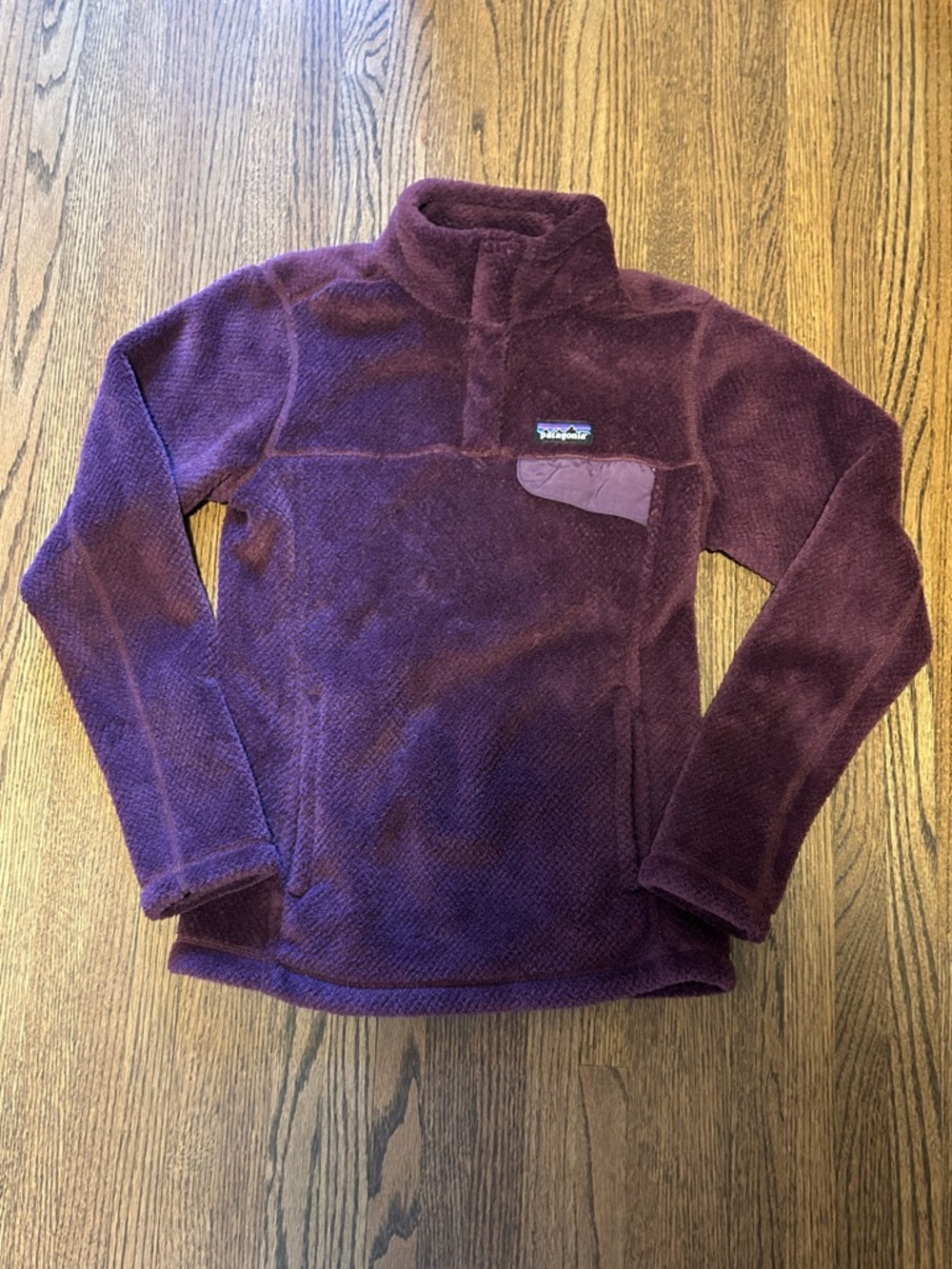 Patagonia Re-Tool Snap-T Pullover XS Plum Fleece Cozy Sweater